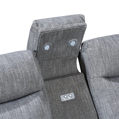Hercules Express Fabric Electric Recliner Modular Corner Sofa - Grey