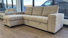 Palermo Universal Corner Sofabed With Storage - Beige