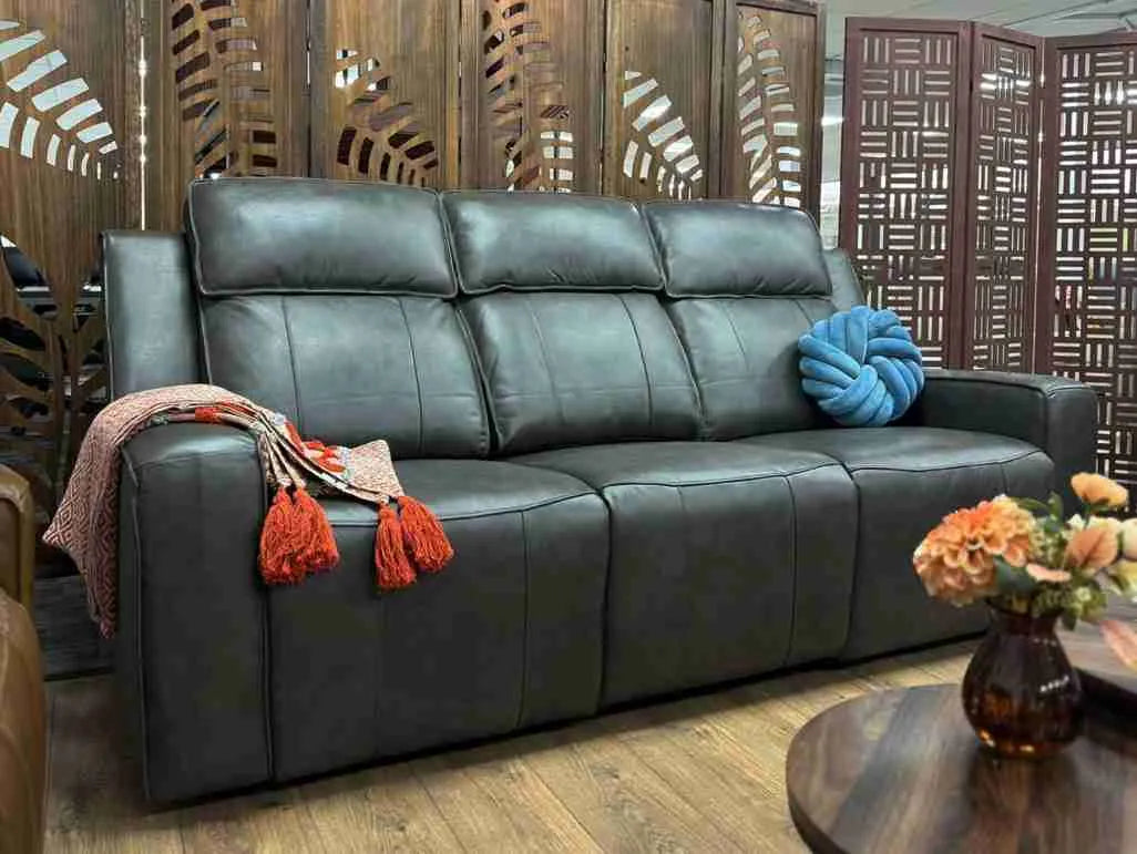 Barcelona Electric Recliner 3+2 Seater Sofa - Grey