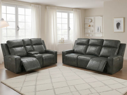 Barcelona Electric Recliner 3+2 Seater Sofa - Grey