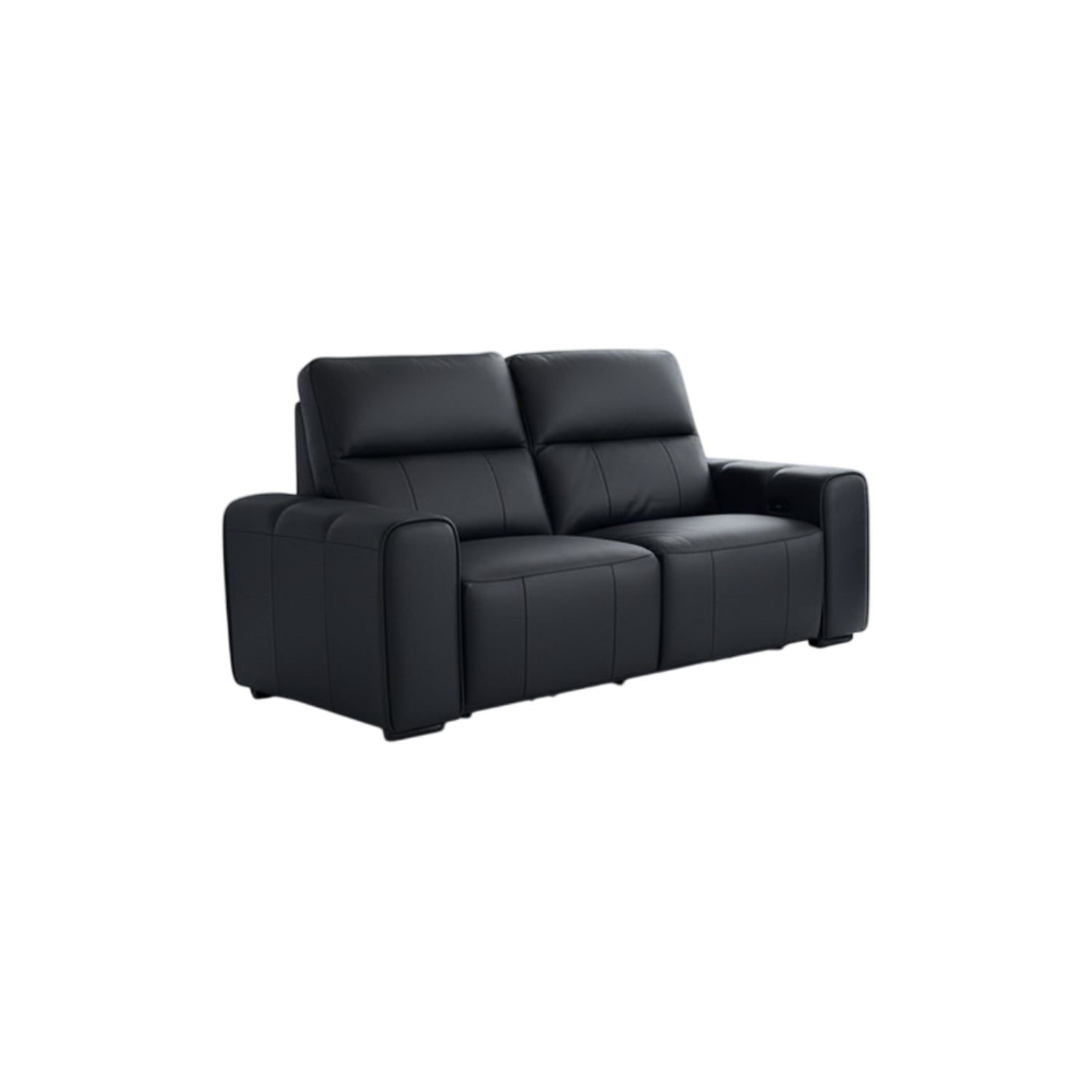 Bellagio Genuine Leather Electric Recliner 2 Seater Sofa - Black