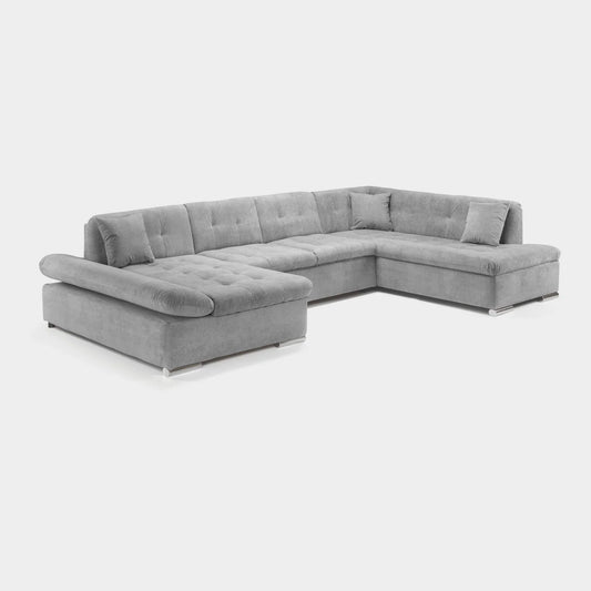 Bergen Sofabed Grey Right Hand Facing U Shape Corner