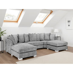 Bishop Scatterback Alaska Platinum U Shape Sofa