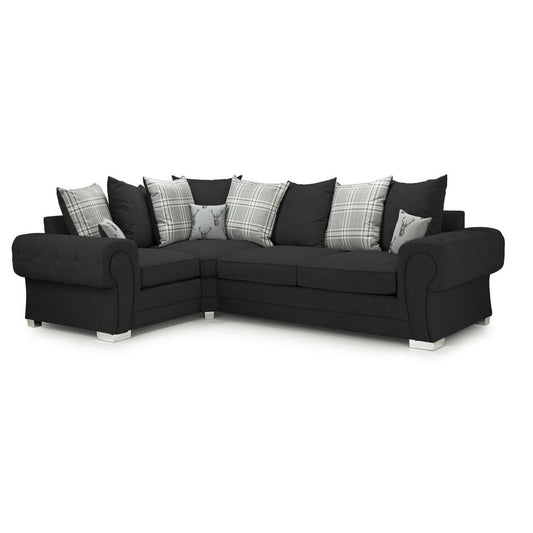 Bodnar Scatterback Left Hand Facing Corner Sofabed - Grey