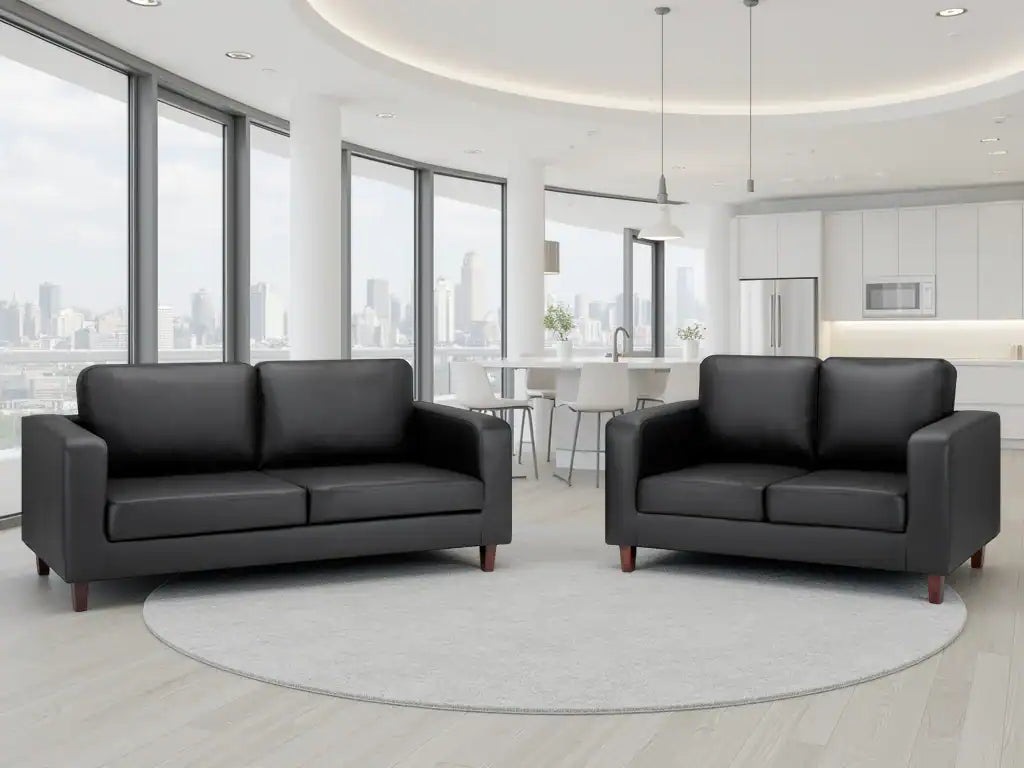 Box 3+2 Sofa Set - Black