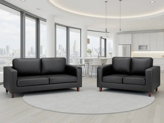Box 3+2 Sofa Set - Black