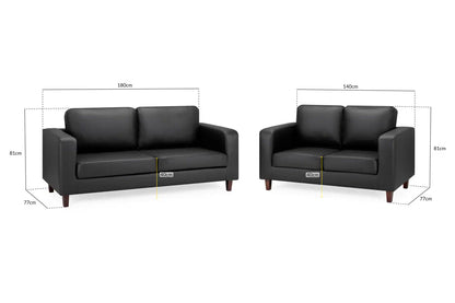 Box 3+2 Sofa Set - Black