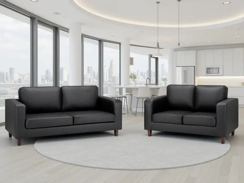 Box 3+2 Sofa Set - Black