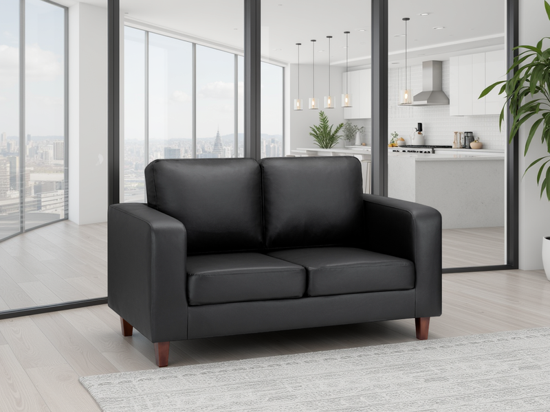 Box 2 Seater Sofa - Black