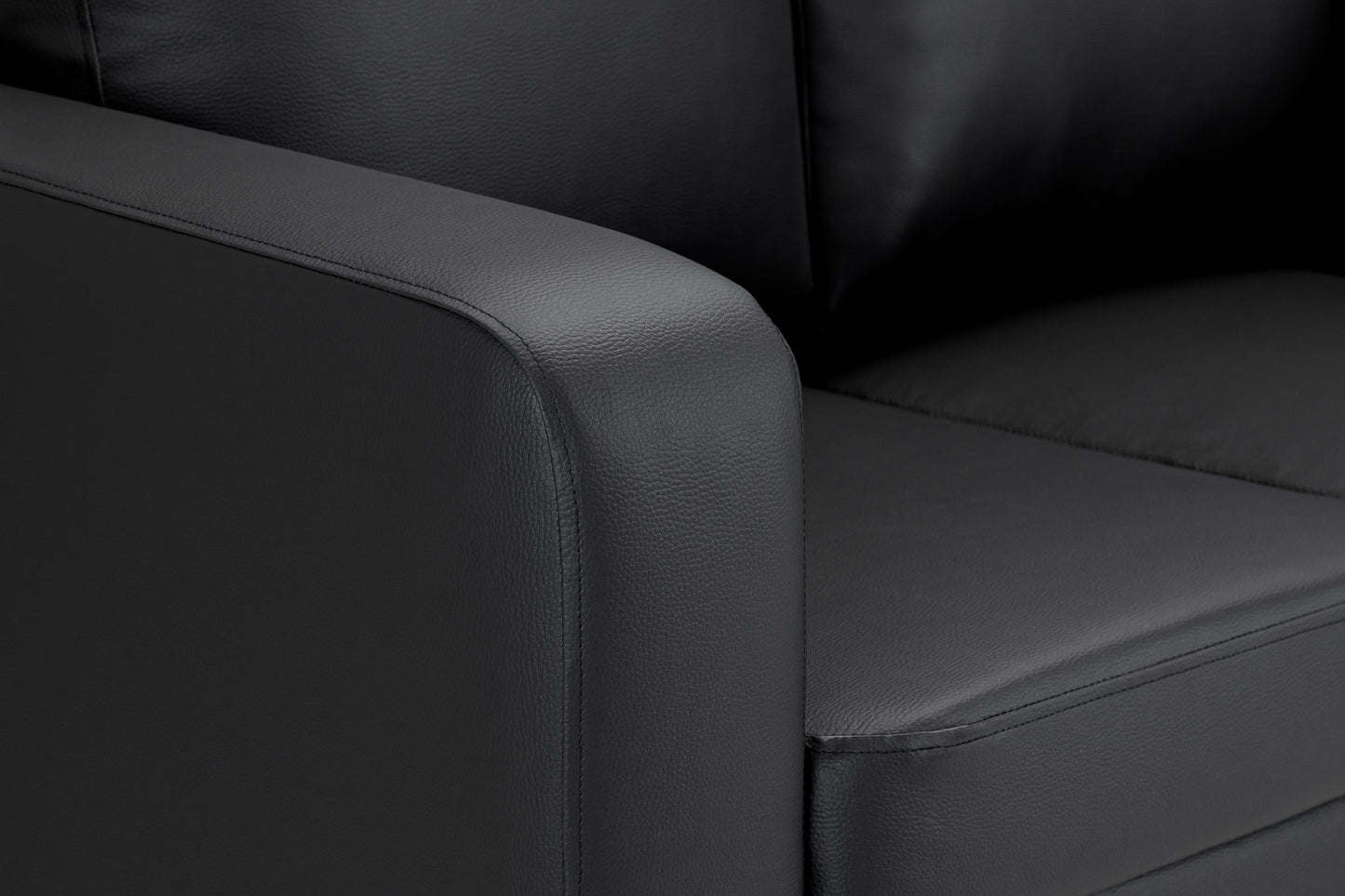 Box 3 Seater Sofa - Black