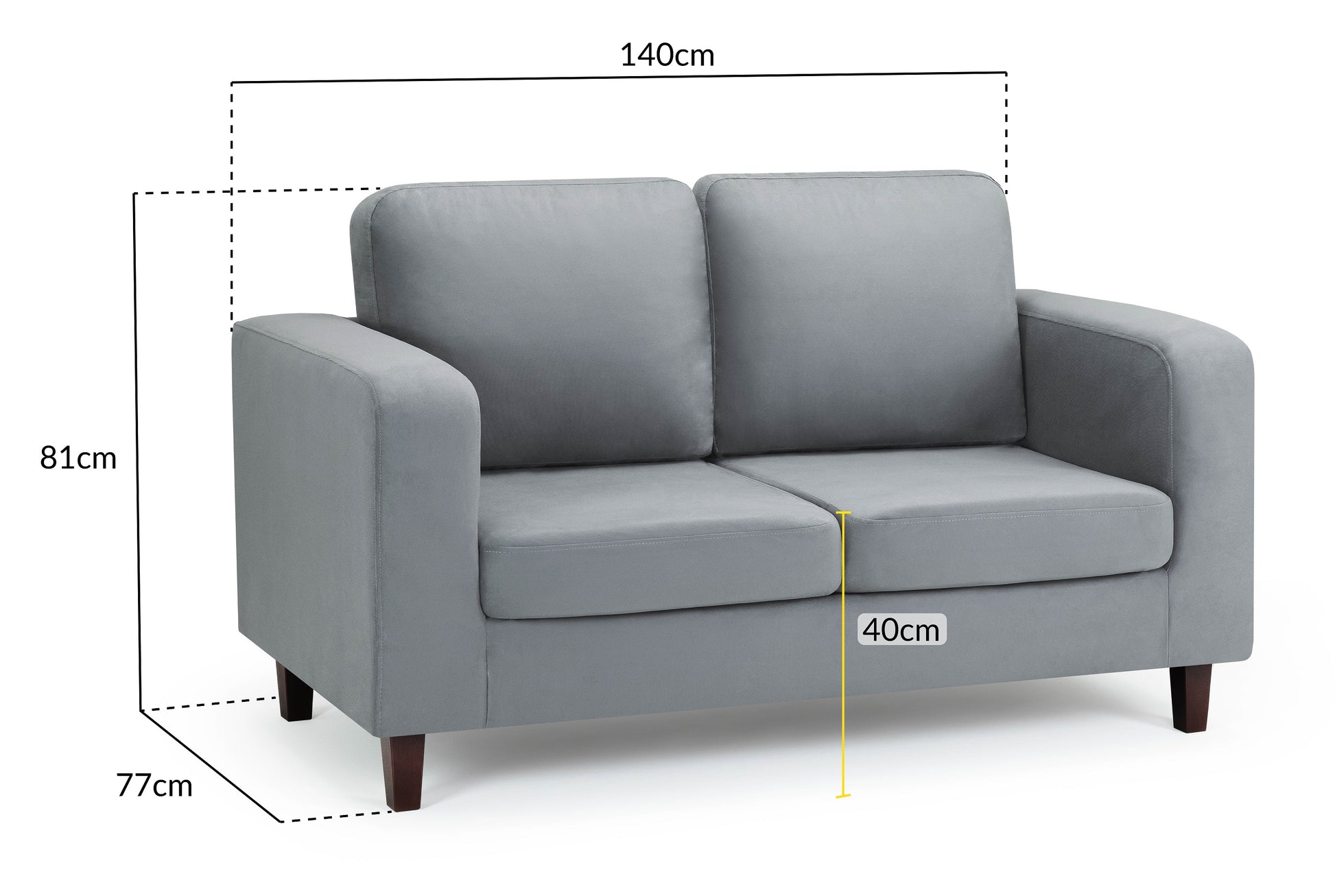 Box 2 Seater Sofa - Black