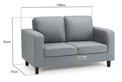 Box Sofa Fabric 2 Seater