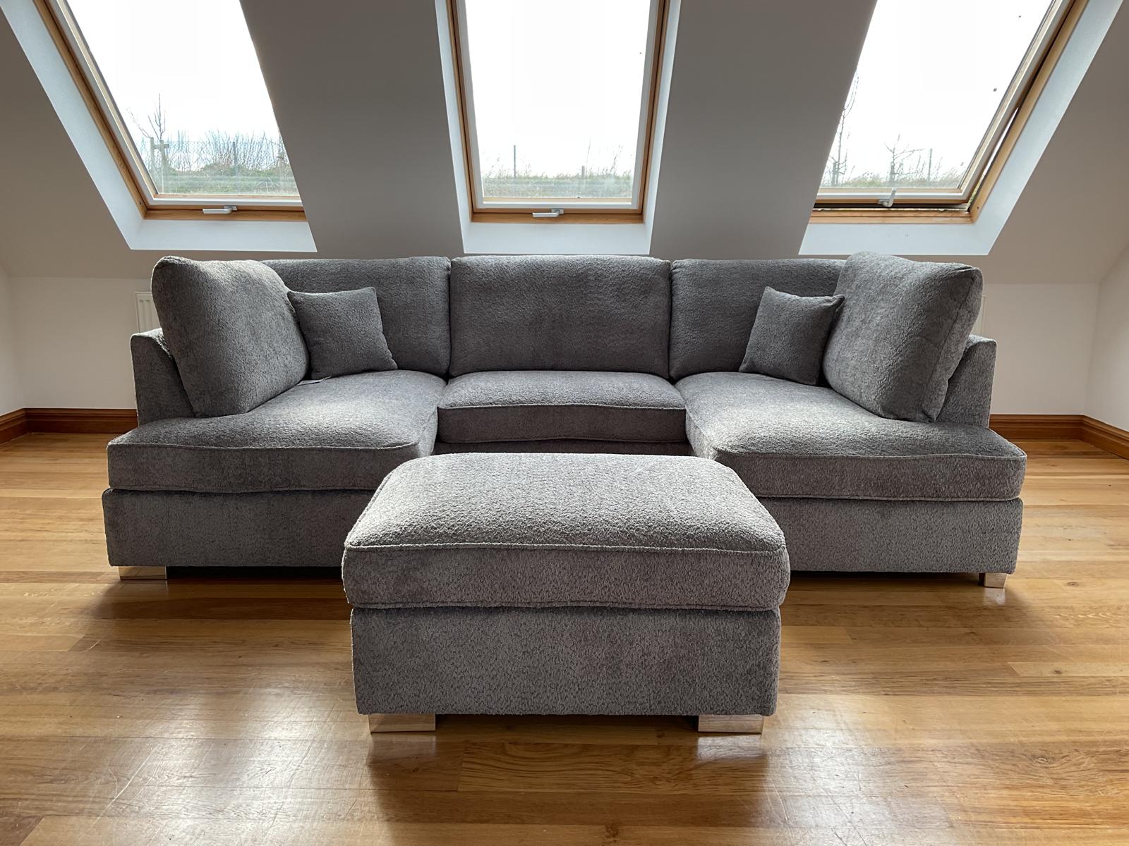 Carnaby Boucle U Shape Corner Sofa