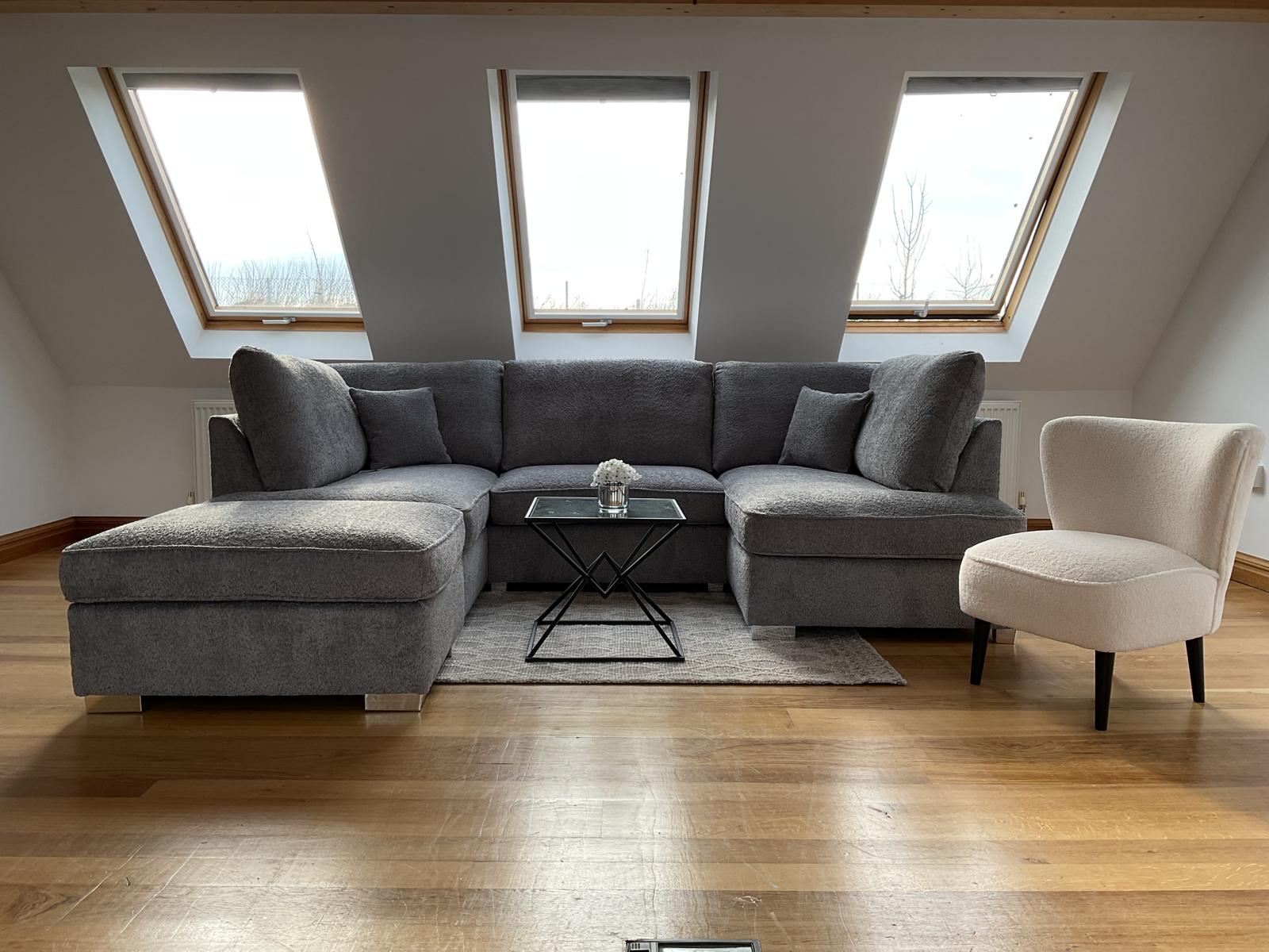 Carnaby Boucle U Shape Corner Sofa
