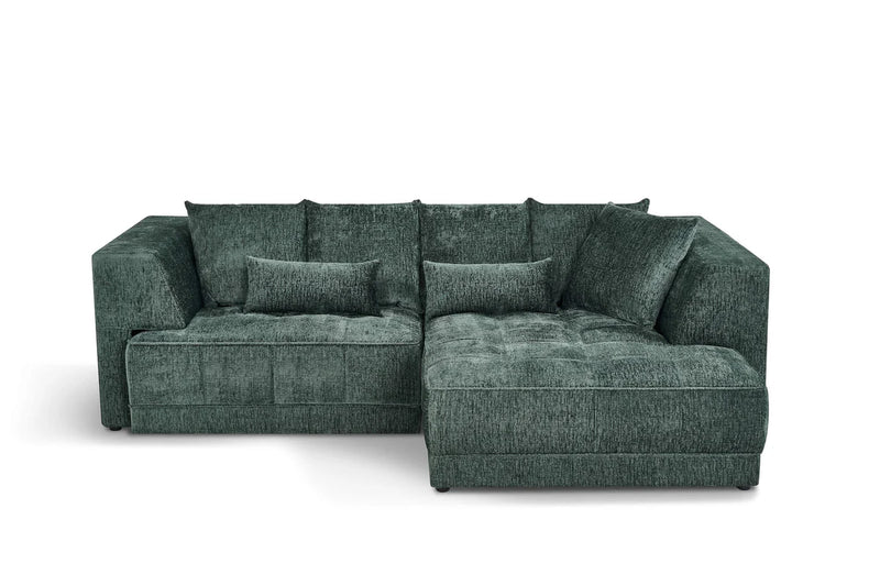 Brooklyn Electric Storage Right Hand Sofa Bed - Emerald