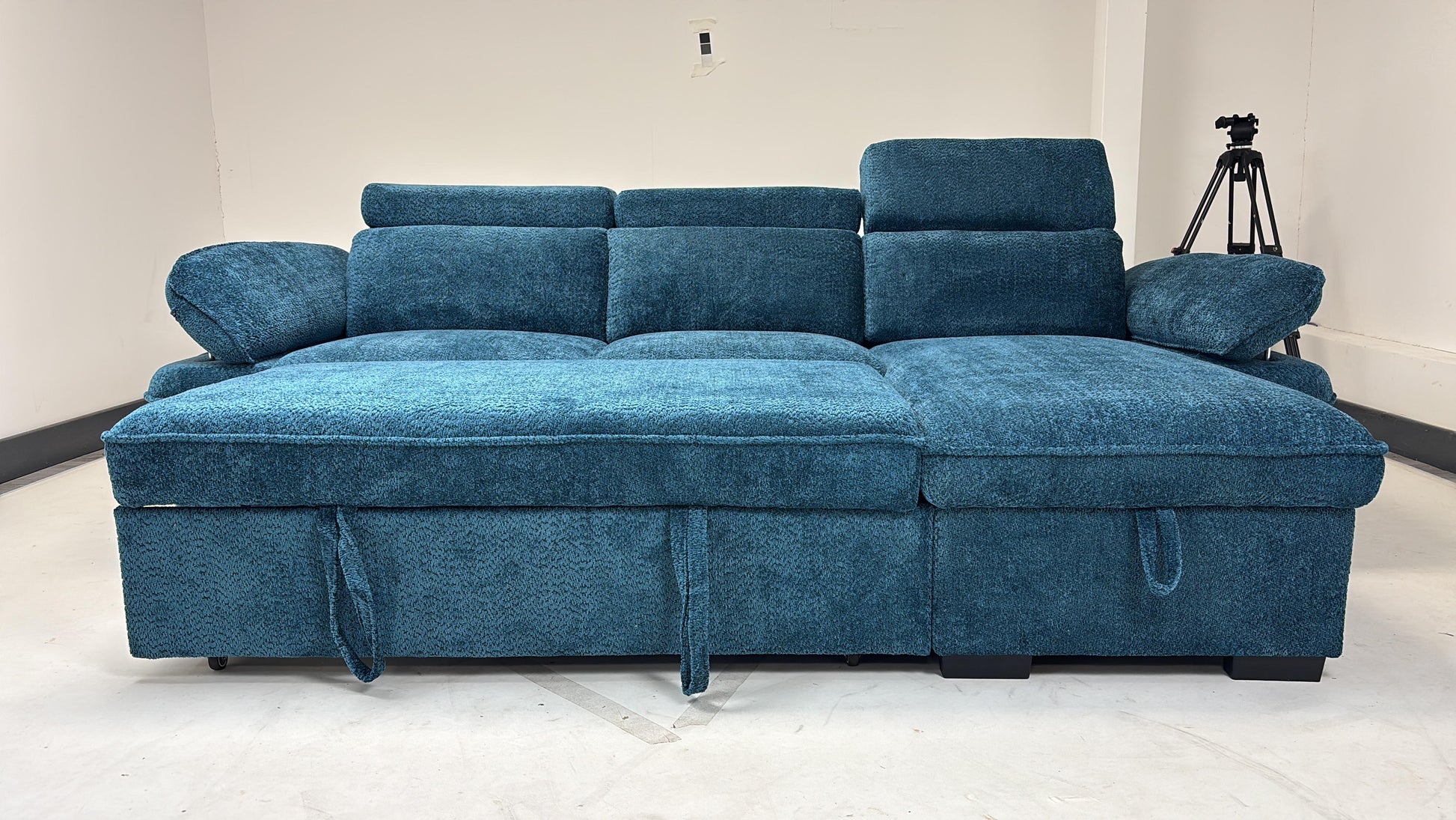Hudson Universal Corner Sofa Bed - Blue