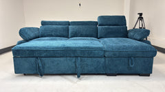 Hudson Universal Corner Sofa Bed - Blue