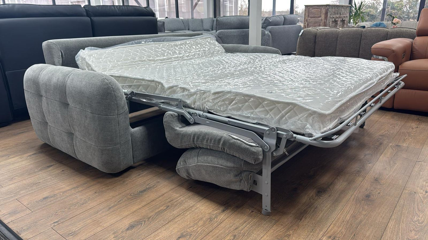 Athens 3 Seater Sofabed - Grey ( Free Mattress )