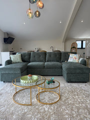 Moscow U Shaped Storage Sofa Bed - Olive