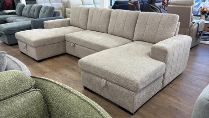 Como U Shape Corner Sofabed - Beige
