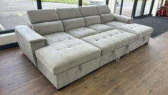 Alaya Storage U Shape Sofabed - Beige