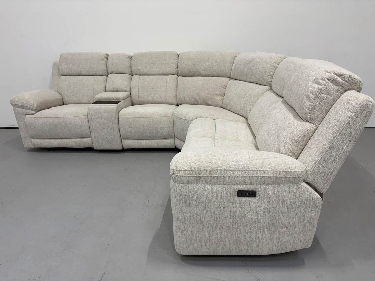 Owen Electric Recliner Modular Corner Sofa - Beige