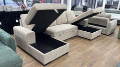 Como U Shape Corner Sofabed - Beige