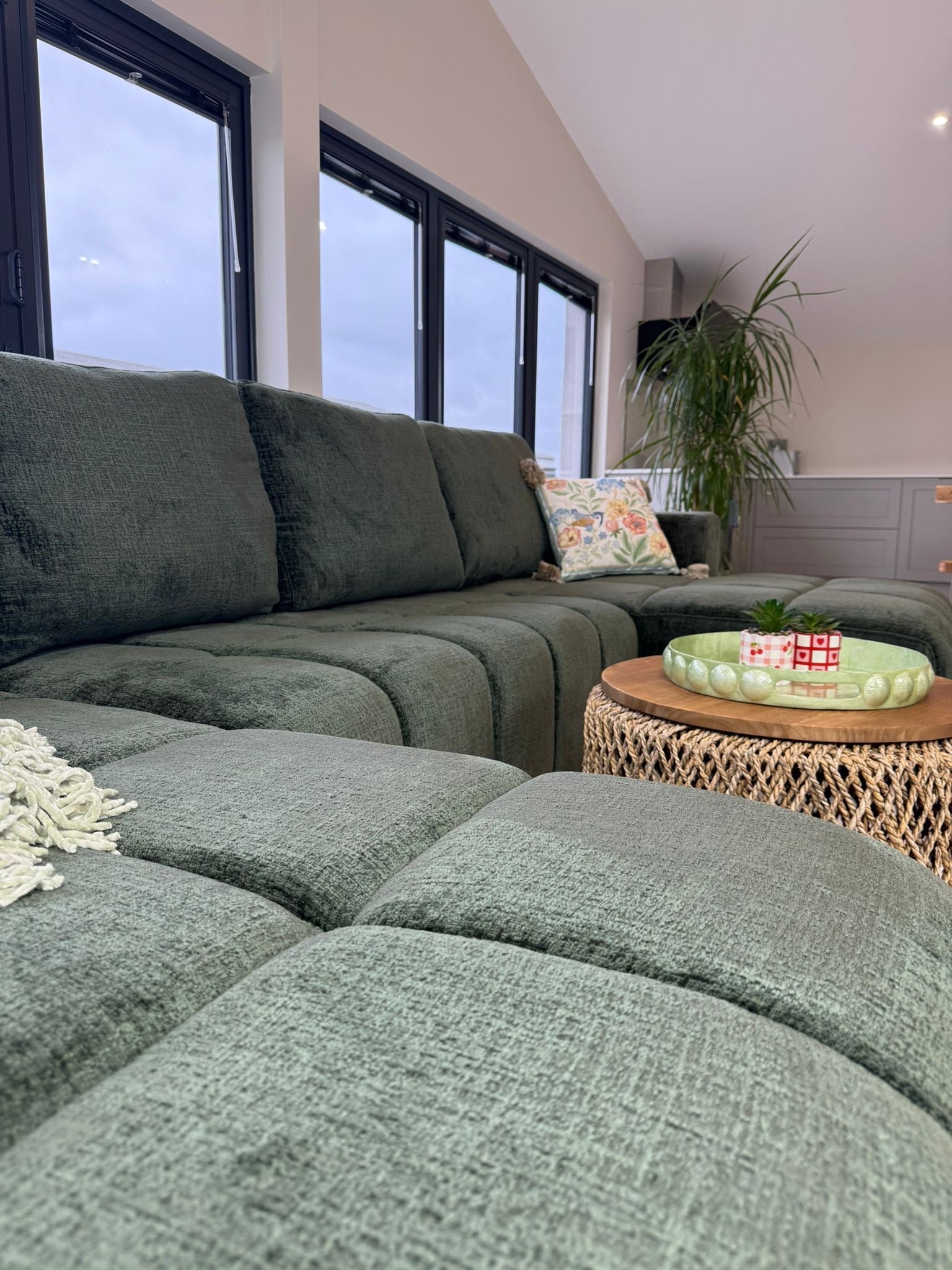 Shanghai Luxury U Shape Sofa Bed - Green