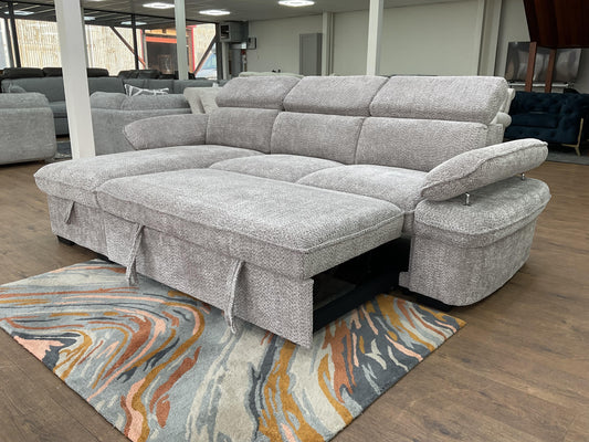 Hudson Universal Corner Sofa Bed - Grey