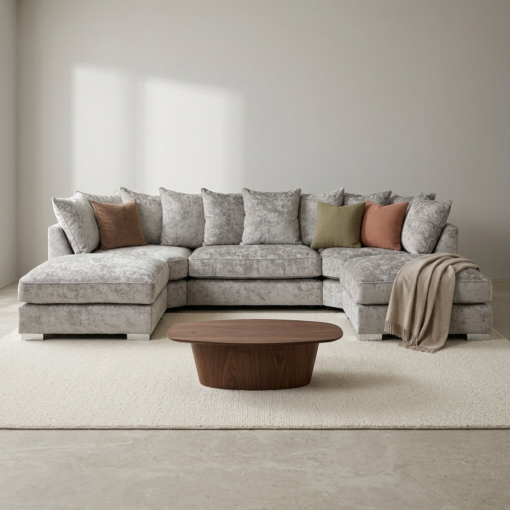 Bishop Scatterback Alaska Truffle U Shape Sofa