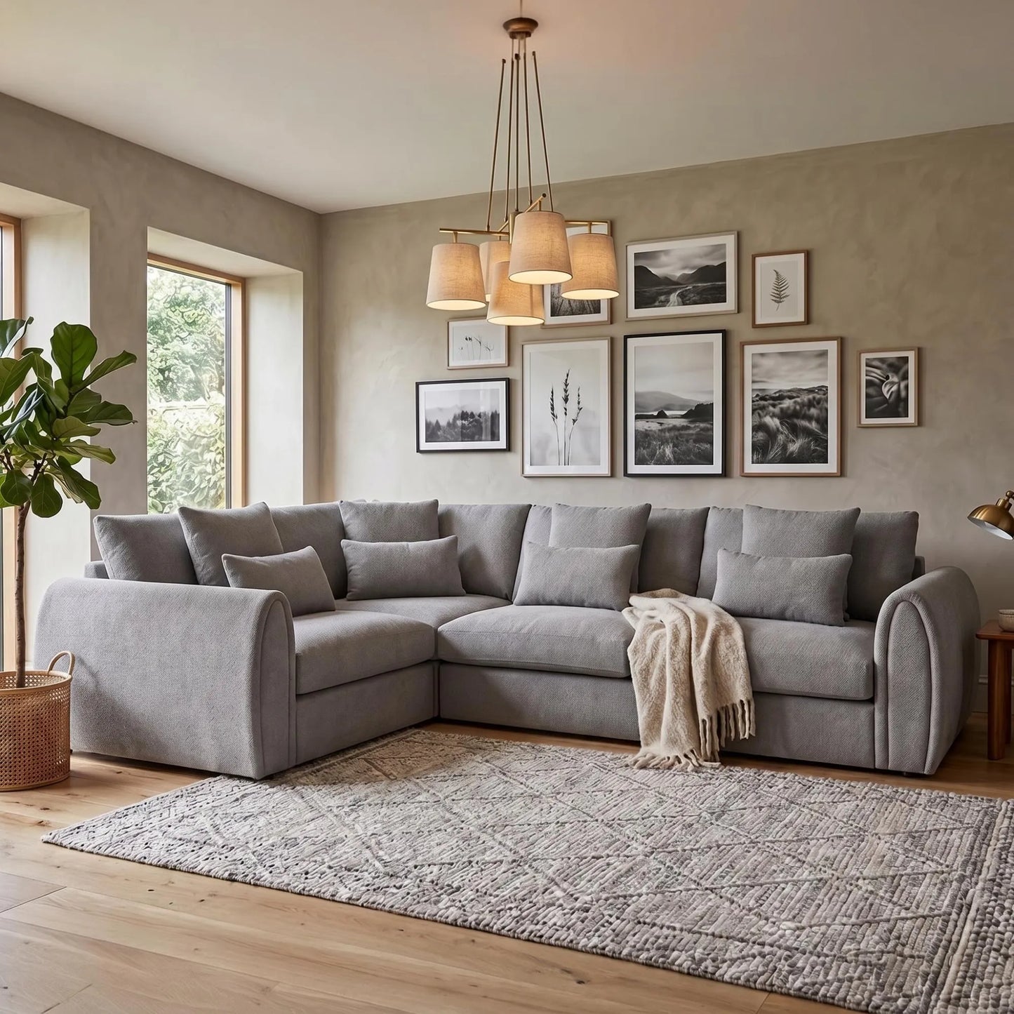 Mirabel Sofa Left Hand Facing Corner Grey