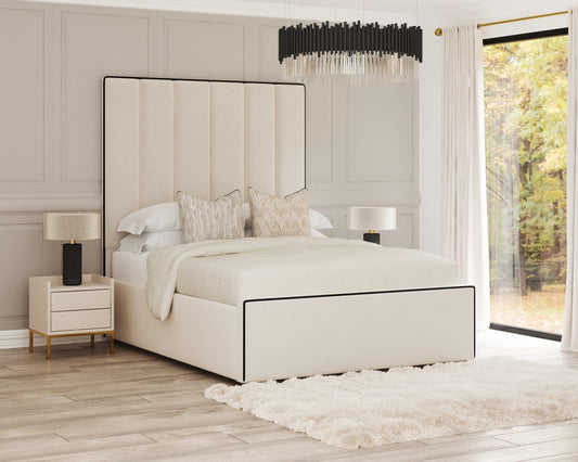 Emma Bed Frame | Accent Piping | High Headboard