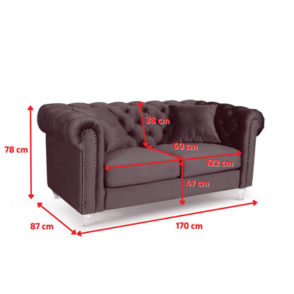Camden 2 Seater - Dimensions Diagram