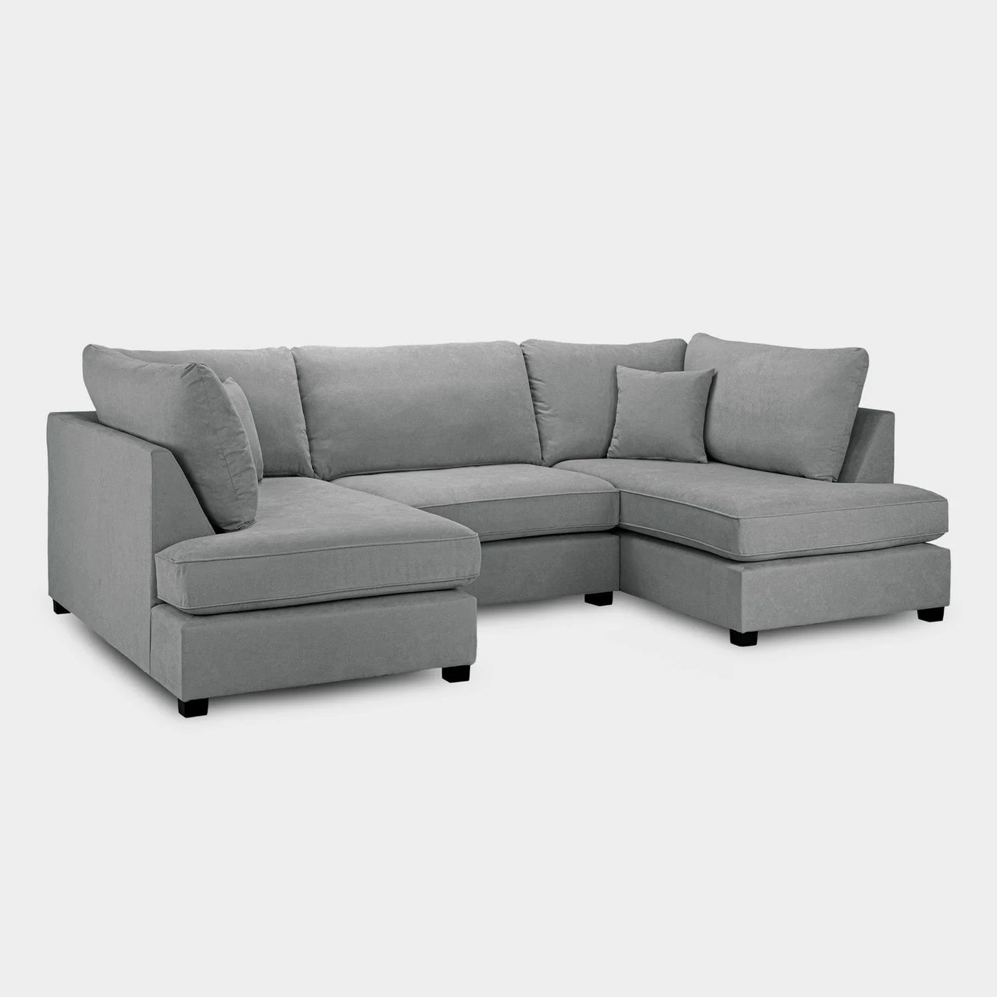 Carnaby Sofa Plush Grey U Shape Corner