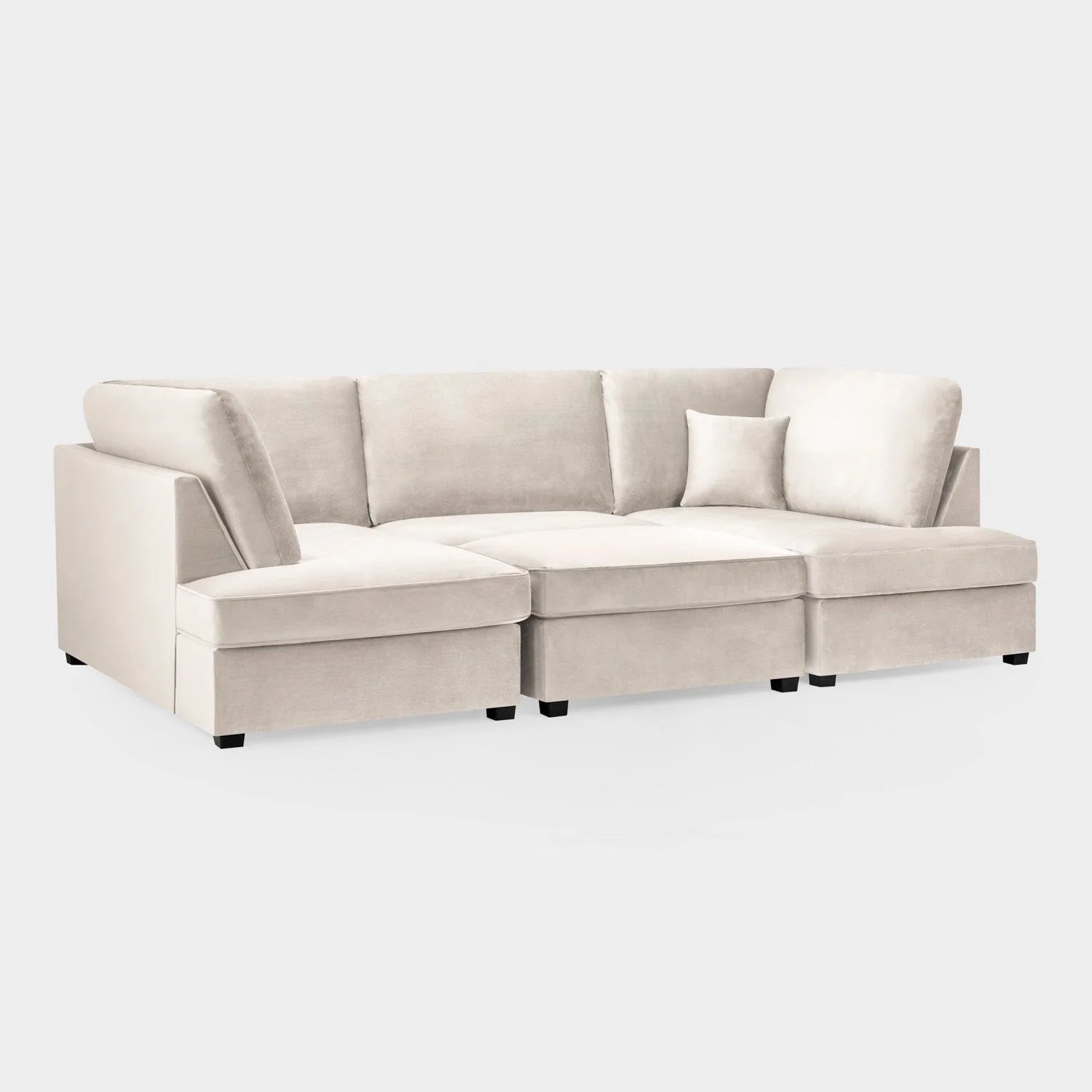 Carnaby Sofa Plush Beige U Shape Corner