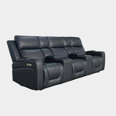Cedar Electric Recliner Cinema Sofa 3 Seater Black