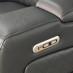 Cedar Electric Recliner Cinema Sofa 3 Seater Grey