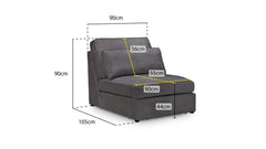 Chavez Armless Piece Sofa