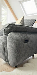 Chelsea Electric Recliner 2 Seater Sofa - Grey