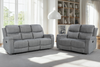 Visconti Manual Recliner Sofa - Dark Grey Chenille - Image 1