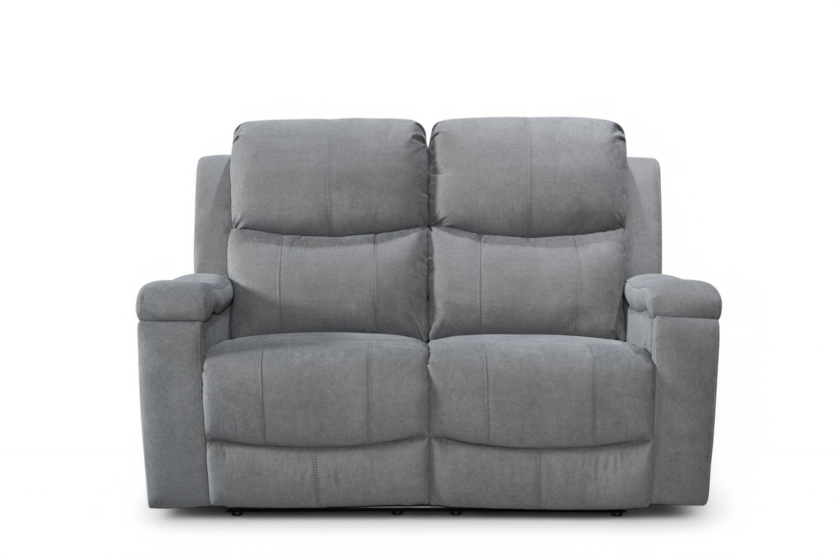 Visconti Manual Recliner Sofa - Dark Grey Chenille - Image 7