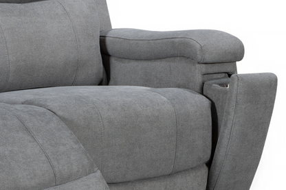 Visconti Manual Recliner Sofa - Dark Grey Chenille - Image 8