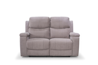Visconti Manual Recliner Sofa - Light Grey Chenille - Image 7