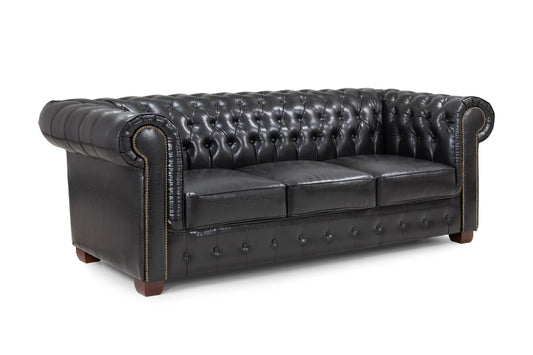 Chesterfield 3 Seater Sofa Black