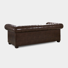 Chesterfield Sofa Antique 3 Seater Brown