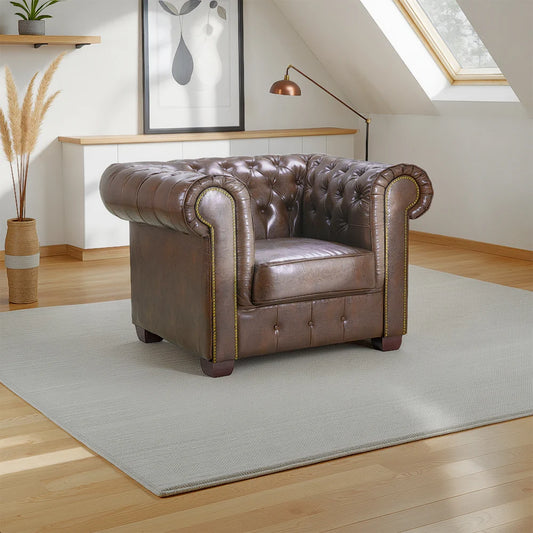 Chesterfield Sofa Antique Armchair Brown