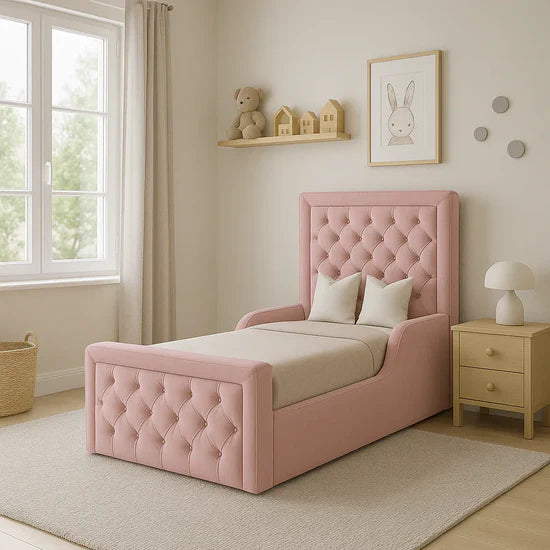 Chesterfield Upholstered Kids Bed Frame