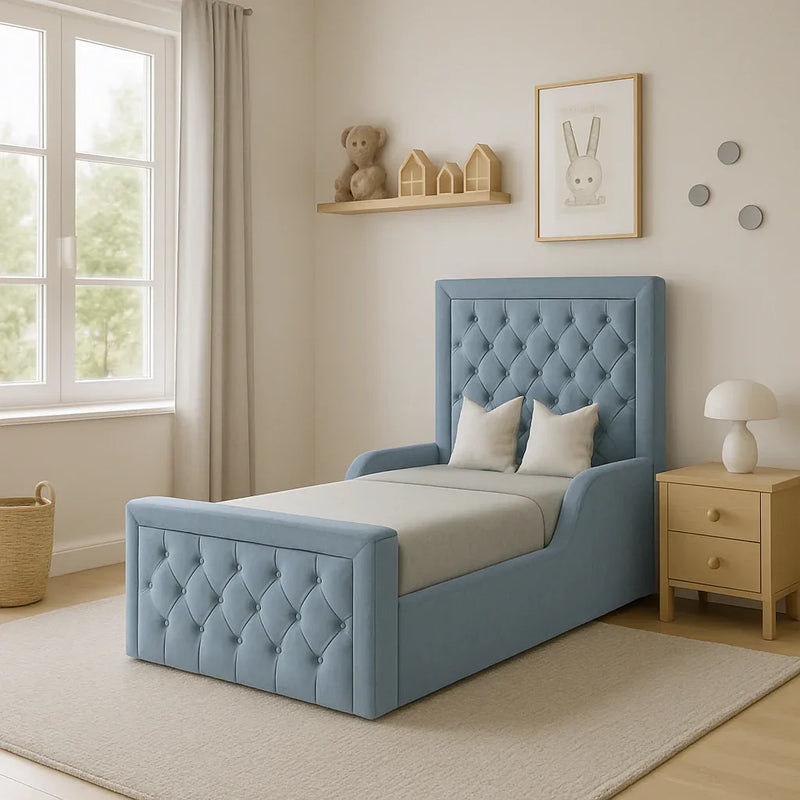 Chesterfield Upholstered Kids Bed Frame