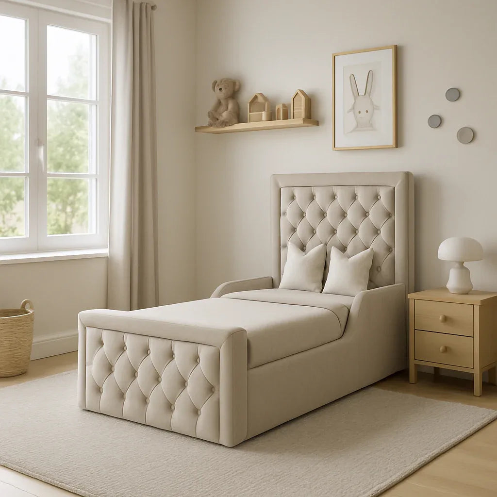 Chesterfield Upholstered Kids Bed Frame