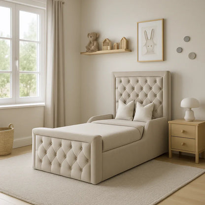 Chesterfield Upholstered Kids Bed Frame